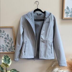 The North Face Women’s Light Gray Hooded Softshell Jacket
